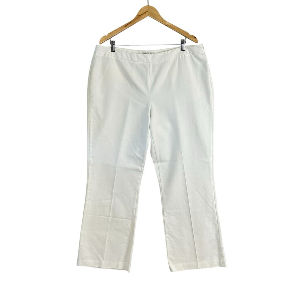 Coldwater Creek White Pant Size 18 Natural Fit Side Zip Casual Dress Trouser